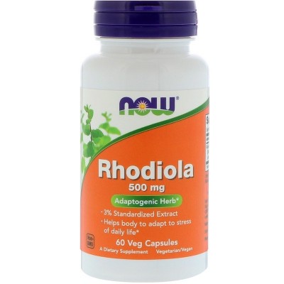 Rhodiola, 500 mg, 60 cápsulas vegetales de Now Foods NOW Foods NOW-04754 Estados emocionales, ansiedad, estrés, depresión, re...