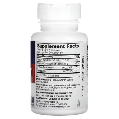 SerraGold 60 Cápsulas de serrapeptasa de Enzymedica Enzymedica ENZ-26300 Ayudas aparato Digestivo salud.bio