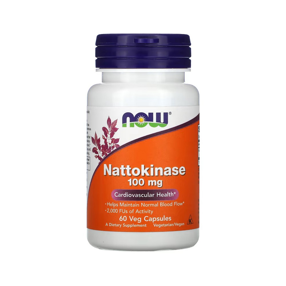 Natoquinasa (Natto-K), Cardiovascular 60 cápsulas vegetales de NOW Foods NOW Foods NOW-03140 Sistema circulatorio salud.bio
