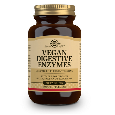 Enzimas Digestivas Vegan 50 comprimidos de Solgar SOLGAR SOL-0143 Ayudas aparato Digestivo salud.bio