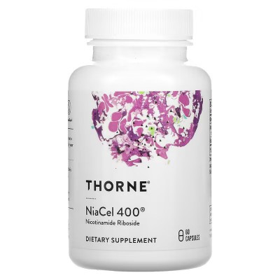 NiaCel 400 (Ribósido de nicotinamida) 60 cápsulas de Thorne Thorne Research THR-01208 Patologías e indicaciones salud.bio