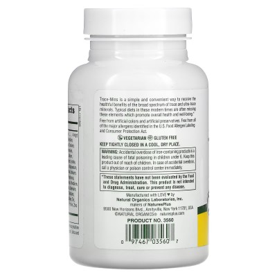 Trace-Mins, (Oligoelementos) 180 comprimidos de NaturesPlus NaturesPlus NAP-03560 Oligoelementos salud.bio