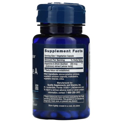 Huperzina A, 200 mcg, 60 cápsulas vegetales de Life Extension Life Extension LEX-15276 Memoria salud.bio