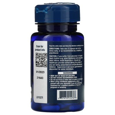 Huperzina A, 200 mcg, 60 cápsulas vegetales de Life Extension Life Extension LEX-15276 Memoria salud.bio