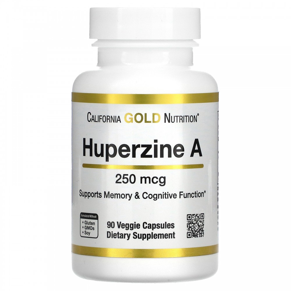 Huperzina A, 250 mcg, 90 cápsulas vegetales de California Gold Nutrition California Gold Nutrition CGN-02168 Memoria salud.bio