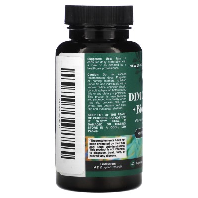 DIM Di-indolyl Methane (estrogen control) Complex + Bioperine, 60 Capsules de Nature's Craft Nature's Craft NCA-65990 Supleme...