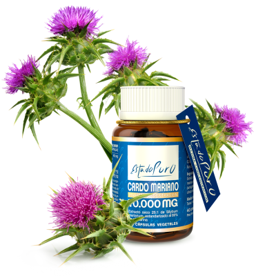 Cardo Mariano 10000mg 40 Cápsulas de Estado Puro Tongil M10 Higado y sistema hepatobiliar salud.bio
