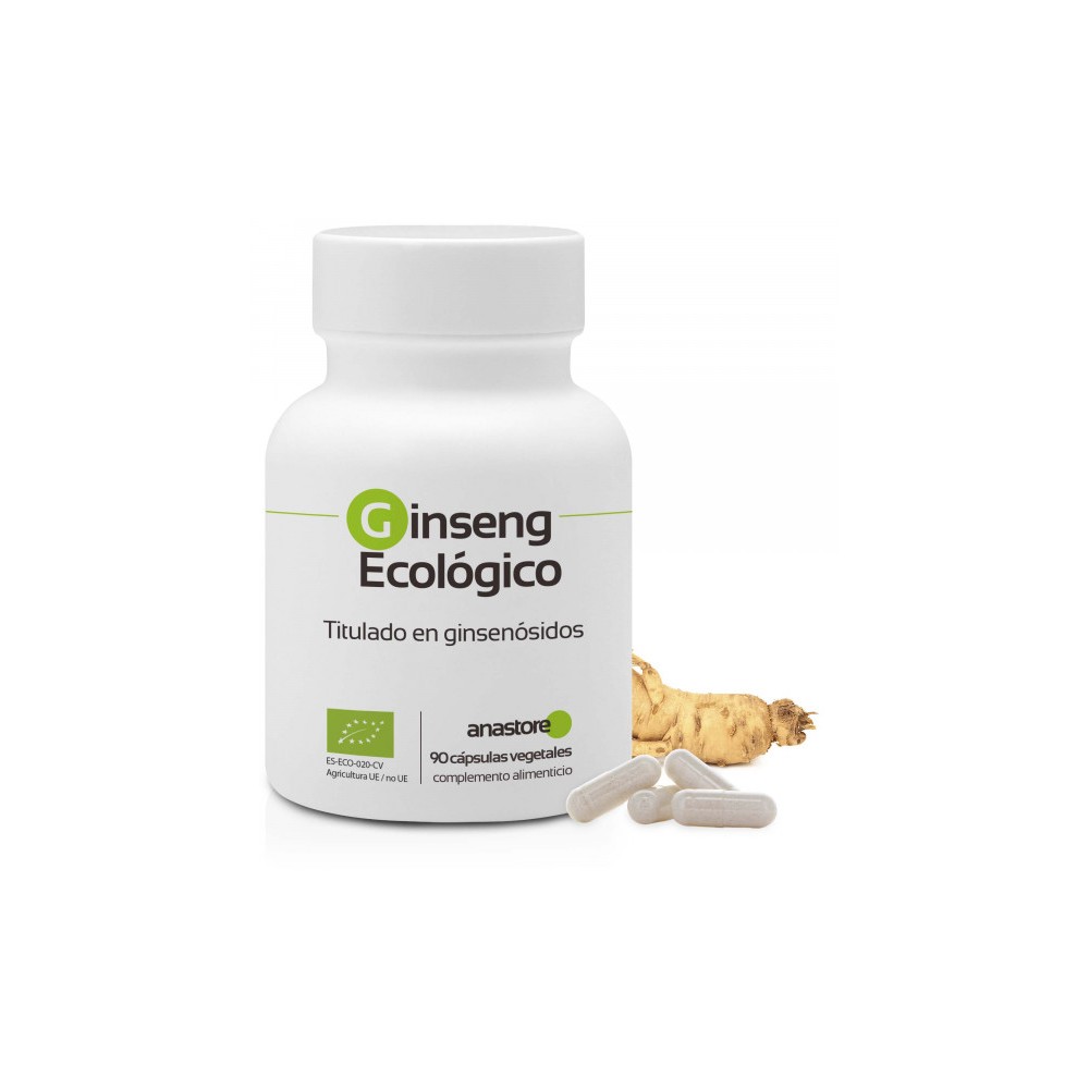 Ginseng Rojo ecológico 200mg 90Cáp de Anastore Bio Anastore NA-05 Cansancio, fatiga, astenia primaveral salud.bio