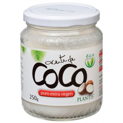 Aceite de Coco ECO BIO (Virgen extra) 250g de Plantis Artesania Agrícola ART-04721 Aceites naturales salud.bio