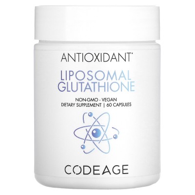 Glutatión liposomal 500mg Setria®, Antioxidante, 60 cápsulas de Codeage Codeage AGE-00822 Antioxidantes salud.bio