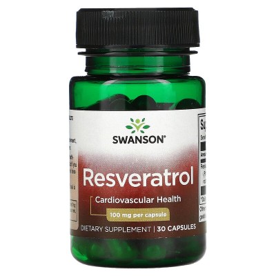 Resveratrol, (Polygonum cuspidatum) 100 mg, 30 cápsulas de Swanson Swanson SWV-02283 Antioxidantes salud.bio