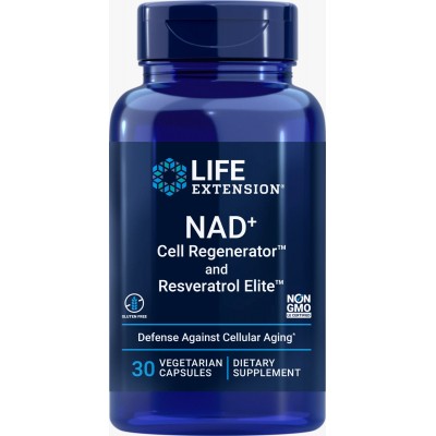 NAD+ Cell Regenerator™ and Resveratrol Elite™, Nicotinamide Riboside de Life Extension Life Extension LIF-02348 Antioxidantes...