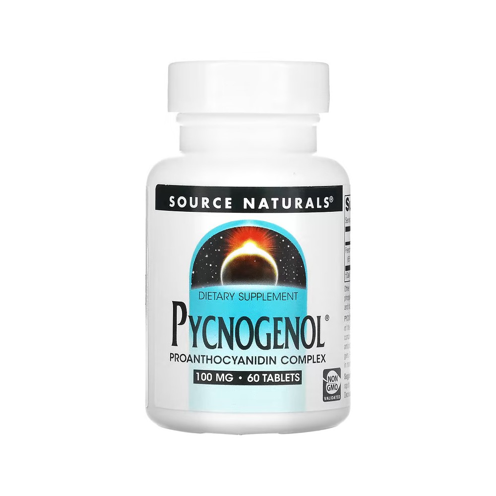 Pycnogenol 100 mg, 60 Comprimidos de Source Naturals® Natural Sources SNS-00333 Antioxidantes salud.bio