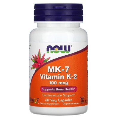 MK-7 Vitamina K-2 , 100 mcg, cápsulas vegetales de NOW Foods NOW Foods  Vitamina A y D salud.bio