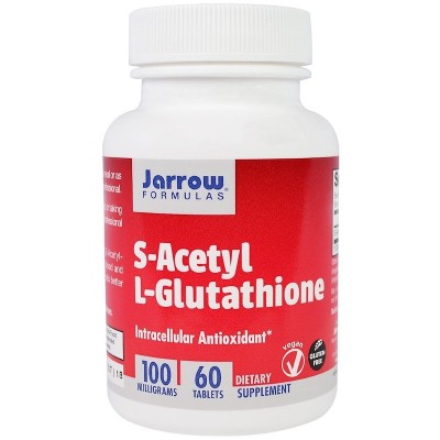 S-acetil L-glutatión (L-Glutathione), 100 mg, 60 comprimidos de Jarrow Formulas Jarrow Formula JRW-15069 Antioxidantes salud.bio