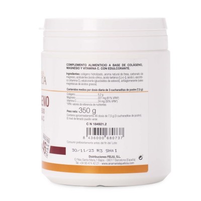 Colágeno con Magnesio y Vitamina C, 350g Polvo, sabor Fresa de Ana Maria Lajusticia Ana Maria LaJusticia ANA-68073 Articulaci...