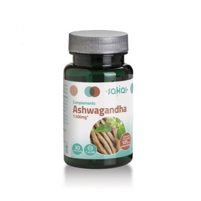 Ashwagandha (Withania somnifera) 500 mg E.S. equivalente a 7.500mg de polvo de raíz, 30 comprimidos de Sakai Sakai SAK-28034 ...