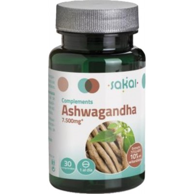 Ashwagandha (Withania somnifera) 500 mg E.S. equivalente a 7.500mg de polvo de raíz, 30 comprimidos de Sakai Sakai SAK-28034 ...