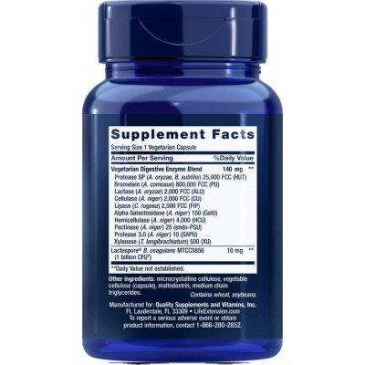 Super Digestivo Enzimas y probióticos 60 VegeCápsulas de Life Extension Life Extension LEX-20226 Ayudas aparato Digestivo sal...