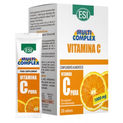Vitamina C 1000mg POLVO (20 sobres) de ESI® ESI ESI-33010822 Vitamina C salud.bio