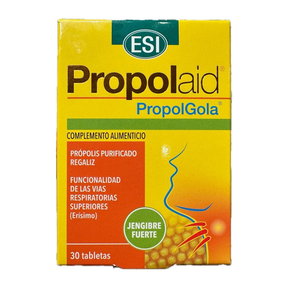 Propolaid Propolgola Jengibre 30 Comprimidos de ESI® ESI ESI-21011250 Acción benéfica garganta y pecho salud.bio