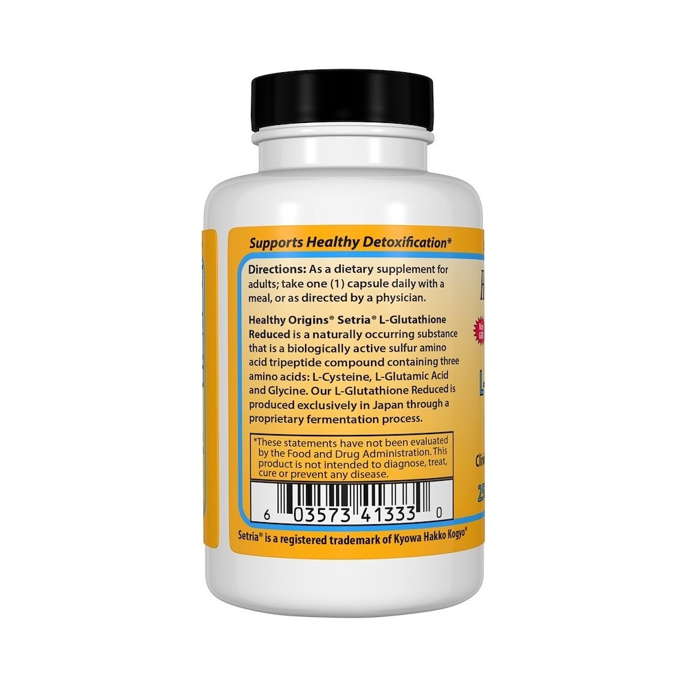 L-Glutatión Reducido Setria®, 250 Y 500 mg, 60 Cápsulas de Healthy Origins Healthy Origins® HOG-41336 Aminoácidos salud.bio