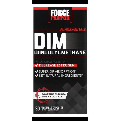 DIM Di-indolyl Methane 300mg 30Cáps, ingredientes esenciales de Force Factor Force Factor FOA-01524 Suplementos Deportivos (C...