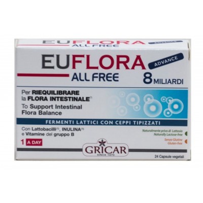 Euflora Advance all Free 8Mil Millones 24 Cápsulas de Gricar GRICAR GRI-39743 Ayudas aparato Digestivo salud.bio