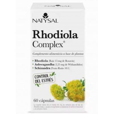 Calmogene® ó Rhodiola Complex® (Rhodiola rosea, Ashwaganda, Schizandra) 60 Cápsulas de Natysal Natysal  Estados emocionales, ...