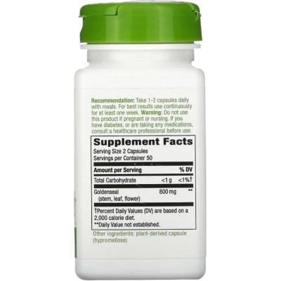 Sello de oro, 400 mg, 100 cápsulas vegetales de Nature's Way Nature`s Way NWY-13700 Sistema inmunitario salud.bio