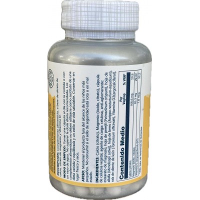 Calcio y Magnesio 2:1 con D2 de Solaray SOLARAY SM-81523 HUESOS Y ARTICULACIONES salud.bio