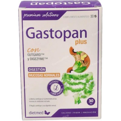 Gastopan PLUS 30 comprimidos de Dietmed Dietmed DIE-10673 Ayudas aparato Digestivo salud.bio