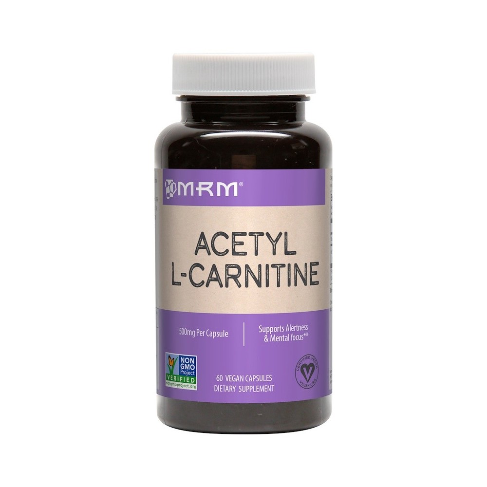 Acetil L-Carnitina, 500 mg, 60 cápsulas vegatales de MRM MRM Nutrition MRM-85003 Aminoácidos salud.bio