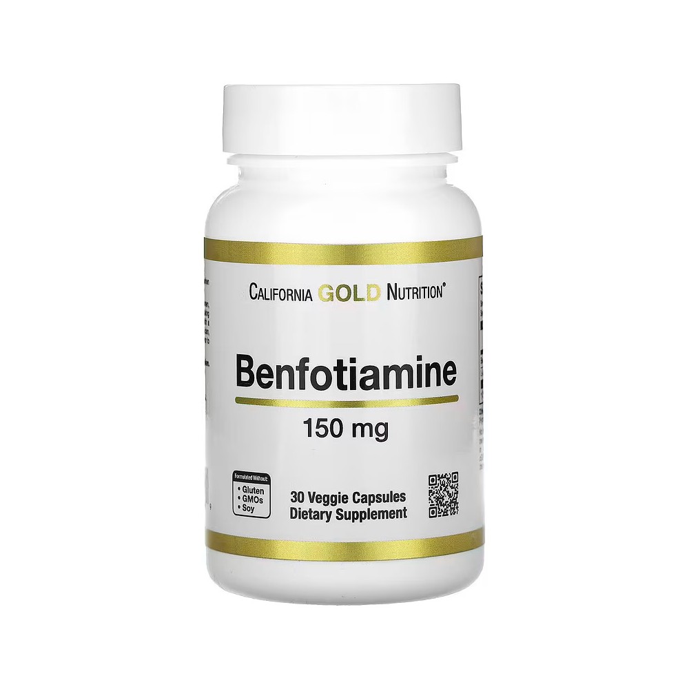 Benfotiamina (Vitamina B1), 150 mg, 30 ó 90 cápsulas vegetales de California Gold Nutrition California Gold Nutrition  Ayuda ...
