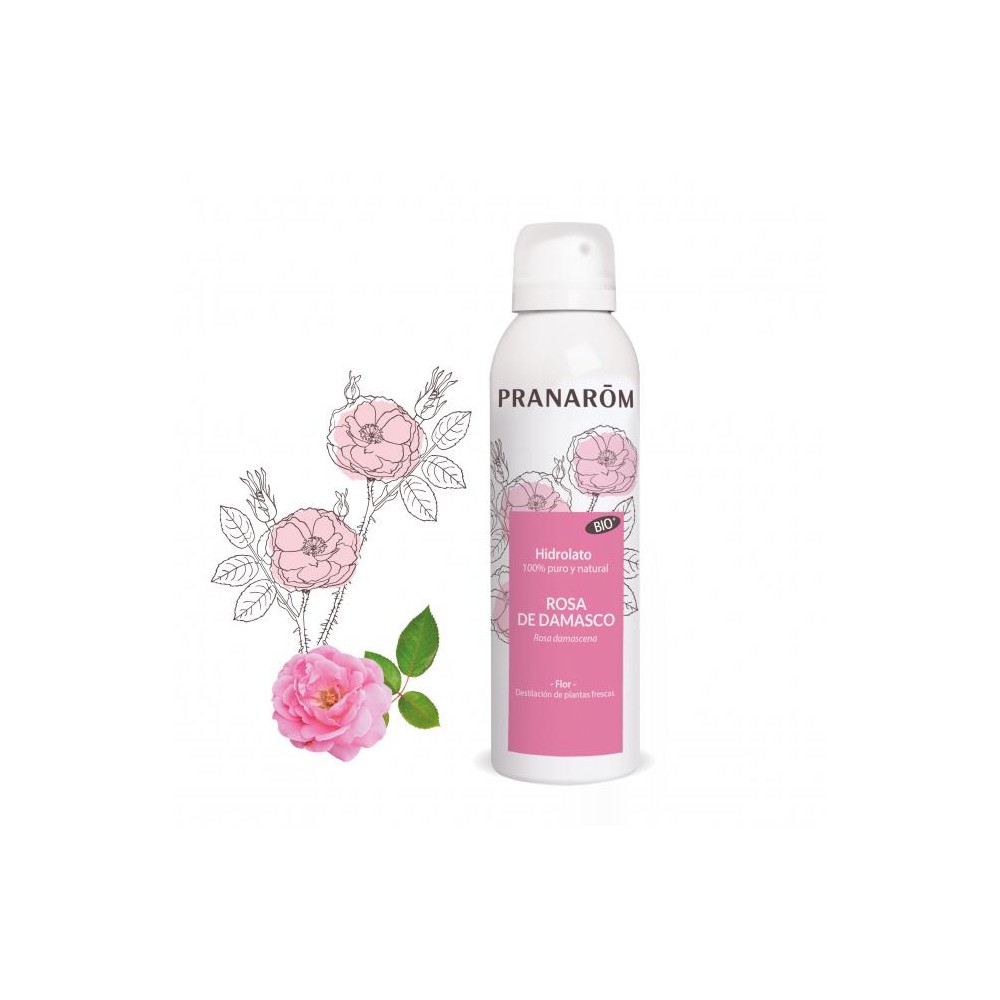Hidrolato Rosa de Damasco BIO - 50 ml de Pranarôm Pranarom PRA-55385 Aceites esenciales uso topico salud.bio