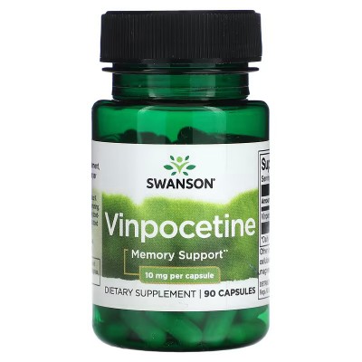 Vinpocetine Memory support, 10 mg, 90 cápsulas Vegetales de Swanson Swanson SWV-11733 Ayuda Funcion Celebral salud.bio