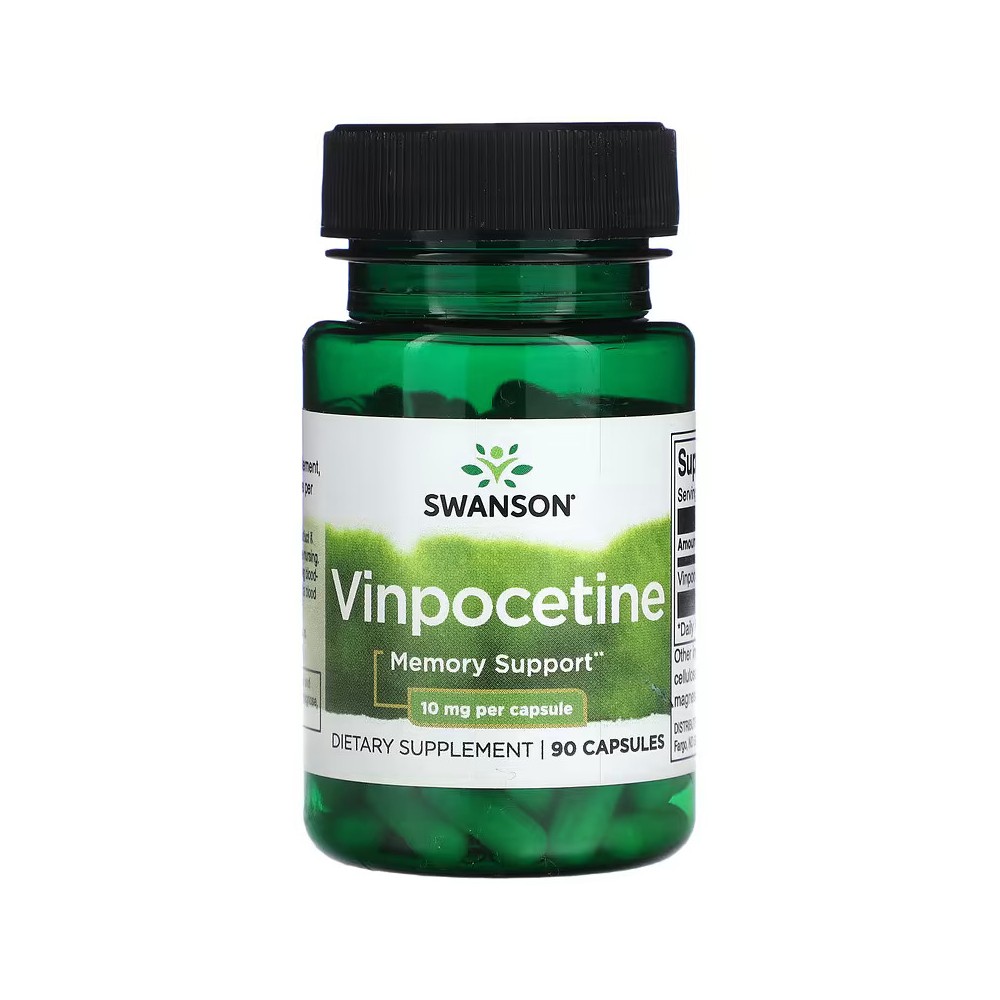 Vinpocetine Memory support, 10 mg, 90 cápsulas Vegetales de Swanson Swanson SWV-11733 Ayuda Funcion Celebral salud.bio