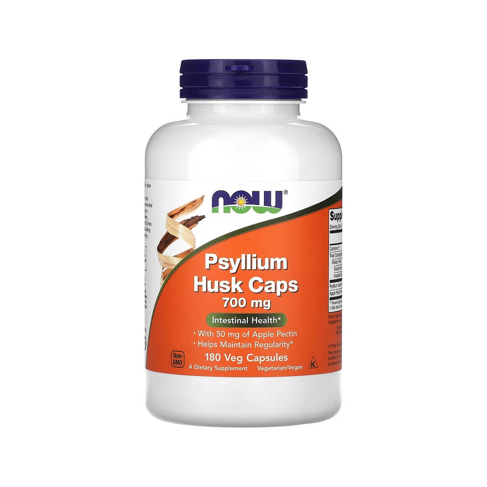Cáscara (Psyllium) de psilio, 700 mg, 180 ó 360 cápsulas vegetales de NOW Foods NOW Foods  Ayudas aparato Digestivo salud.bio