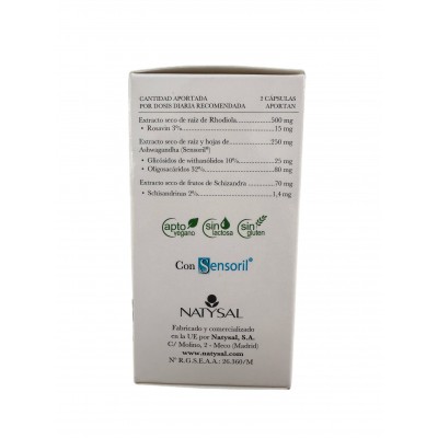 Calmogene® ó Rhodiola Complex® (Rhodiola rosea, Ashwaganda, Schizandra) 60 Cápsulas de Natysal Natysal  Estados emocionales, ...