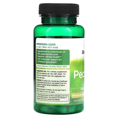 PectinPure Pectina Citrica Modificada 600mg de Swanson Swanson SWU418 Sistema inmunitario salud.bio