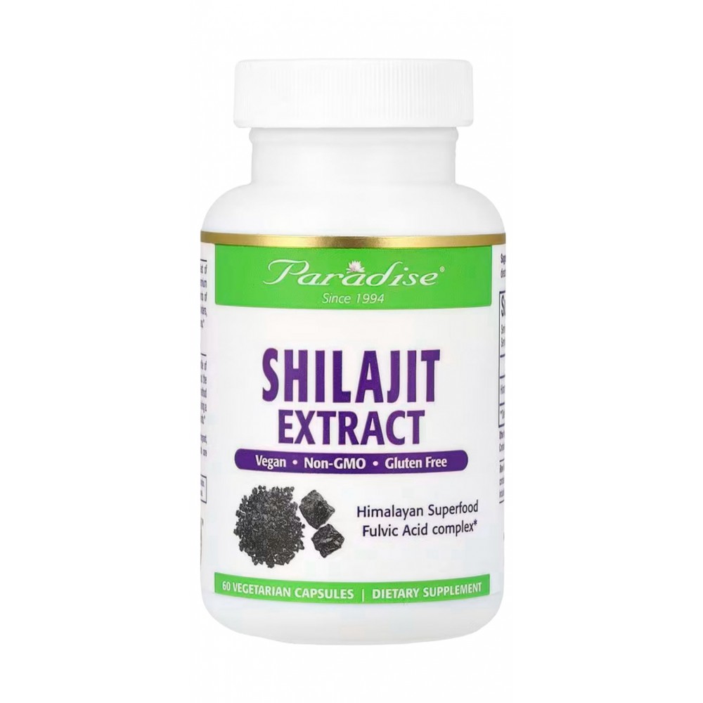 Extracto de shilajit, 60 cápsulas vegetales de Paradise Herbs Paradise PAR-77818 Suplementos Deportivos (Complementos Aliment...