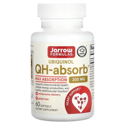 Ubiquinol, QH-Absorb, 200 mg, 30 ó 60 cápsulas blandas de Jarrow Formulas Jarrow Formula  Antioxidantes salud.bio