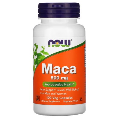 Maca 500 mg 100 Cápsulas Vegetales de Now Foods NOW Foods NOW-04721 Salud Sexual y Fertilidad salud.bio