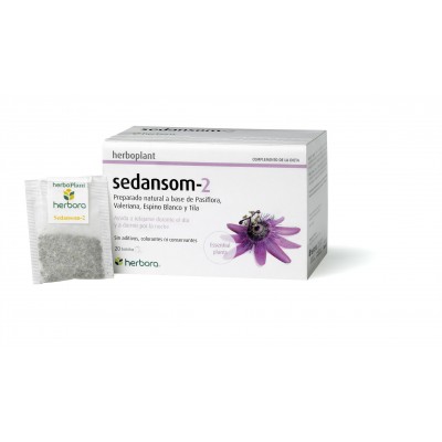 Sedansom-2 de Herbora Herboplant 20 filtros-infusión Herbora 502104 insomnio y descanso salud.bio
