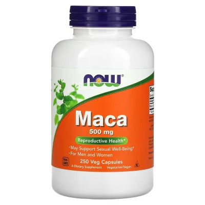 Maca 500 mg 250 Cápsulas Vegetales de Now Foods NOW Foods NOW-04762 Salud Sexual y Fertilidad salud.bio
