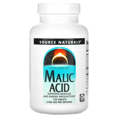 Ácido málico y Magnesio, 2500 mg, 120 comprimidos de Source Naturals Source Naturals® SNS-02780 Suplementos Minerales  salud.bio