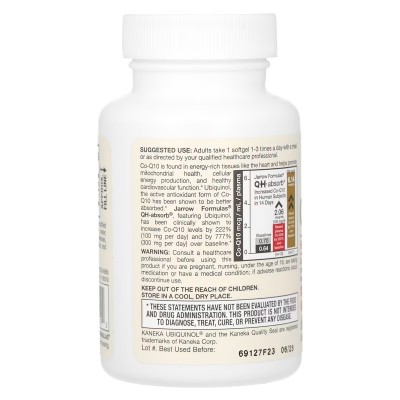 Ubiquinol QH-Absorb, Máxima absorción, 100 mg, 60 cápsulas blandas de Jarrow Formulas Jarrow Formula JRW-06019 Antioxidantes ...