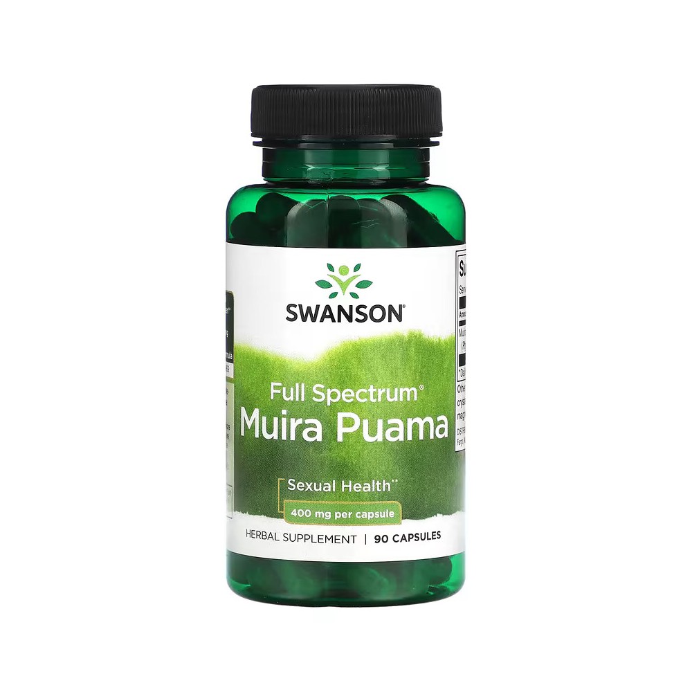Muira puama (Espectro completo) 400 mg, 90 cápsulas de Swanson Swanson SWV-11133 Salud Sexual y Fertilidad salud.bio