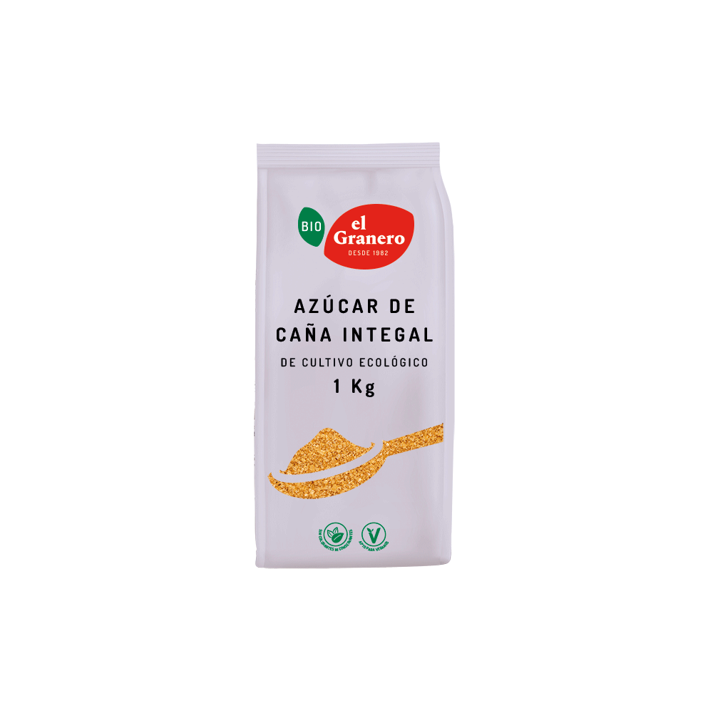 Azúcar Moreno Integral de Caña BIO 1Kg Sin Melaza de El Granero El Granero ELG-04802 Alimentación salud.bio