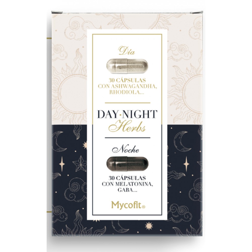 DAY-NIGHT herbes 30+30 cápsulas de Mycofit Mycofit S.L. MYC-95370 insomnio y descanso salud.bio